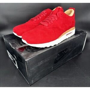 Nike Air Max 1 Royal Gym Red Size 10.5 847671 661 Sneaker Suede